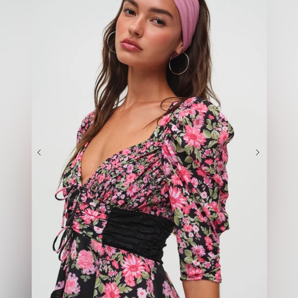 NEW For Love and Lemons Rosalyn Mini Dress - Picture 2 of 9